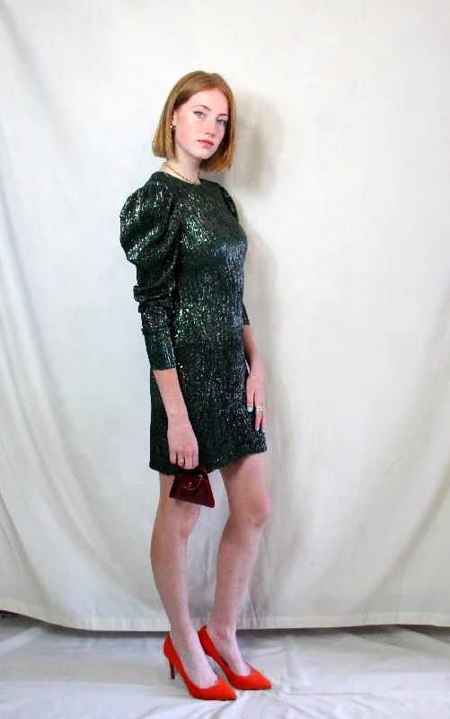 Green and Gold sequin dress Modern Sequin Dress