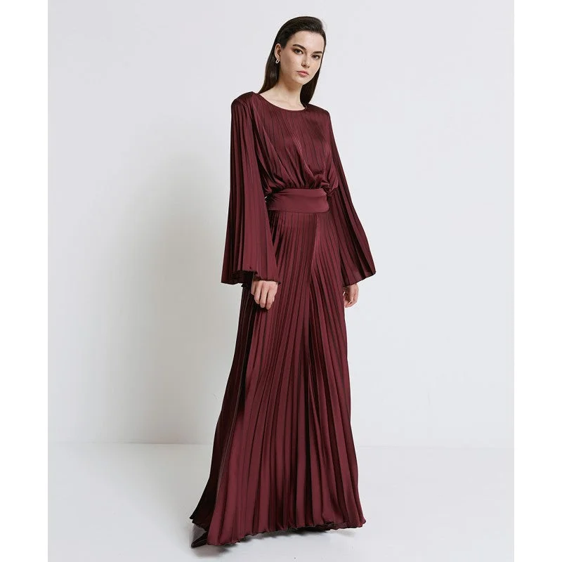 Access Fashion Bordeaux Pleated Pants