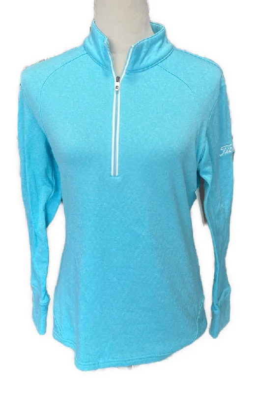 Women's Footjoy Blue Heather Thermal Golf Pullover Size S MSP$125