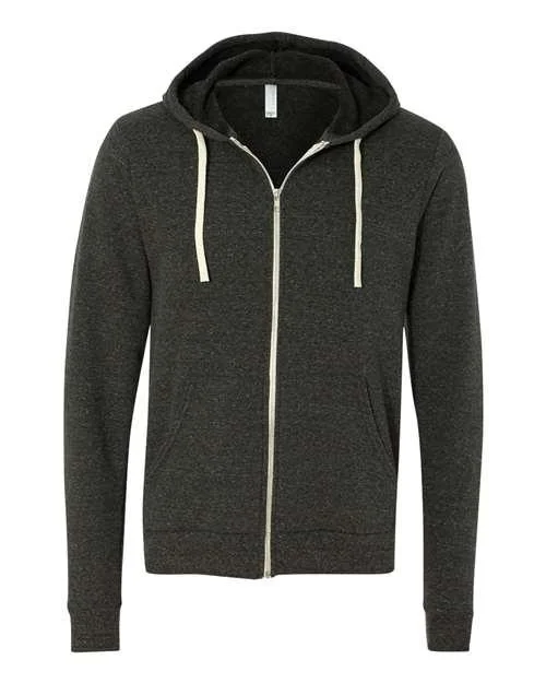 BELLA + CANVAS Triblend Sponge Fleece Full-Zip Hoodie 3909 Basic Hoodie Sweatshirt