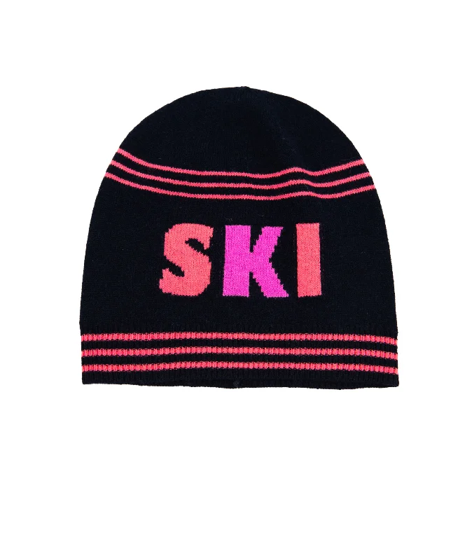 Women's formal jacketsAutumn Cashmere Girls Navy/Pink Striped Ski Hat Women's formal jackets