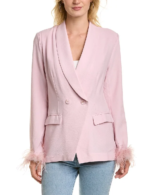 FATE Feather Blazer Layered Women’s Blazer