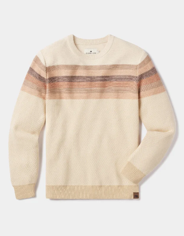 Striped Ski Sweater in Beige Multi