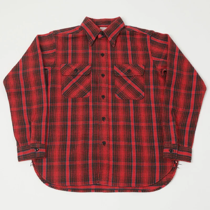 Warehouse & Co 3104  Flannel Shirt 'C Pattern' - Red