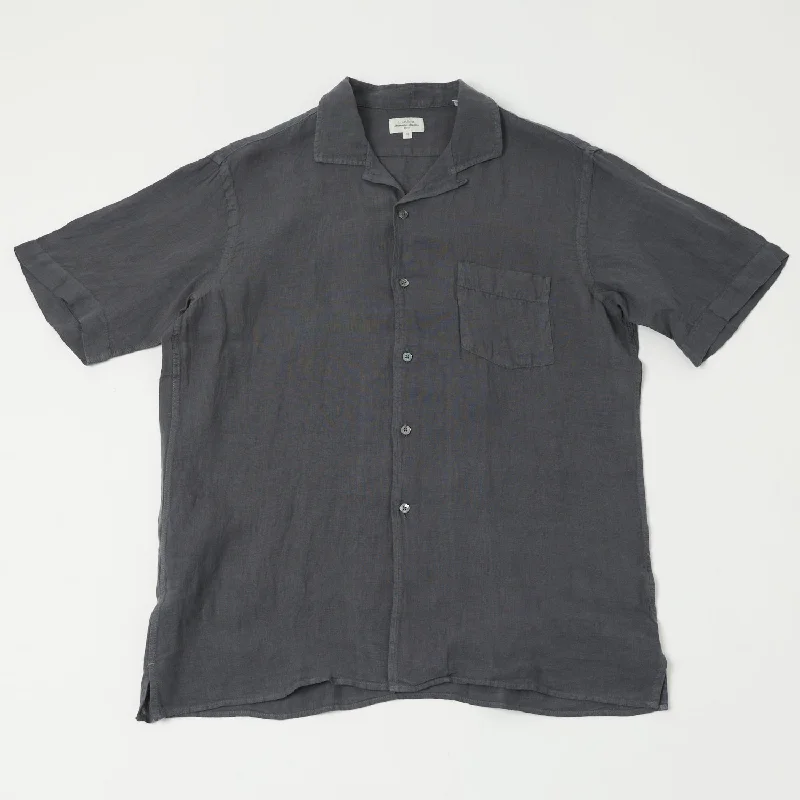 Hartford AZ04001 Linen Short Sleeve Shirt - Charcoal