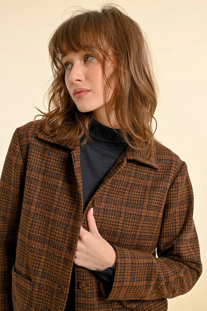 Chocolate Checked Jacket