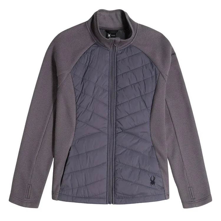 New Women's Spyder Nova Full-Zip Hybrid Jacket - Gray Size L MSP$149