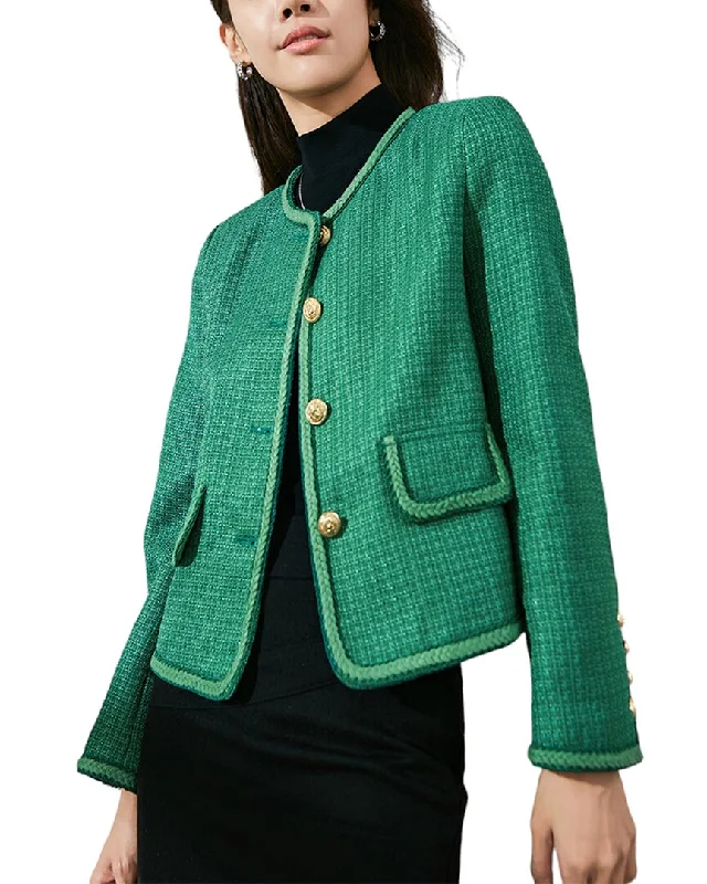 Onebuye Jacket Blazer with Ruffles