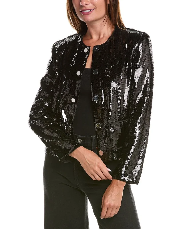 Theory Sequins Cropped Jacket Professional Women’s Blazer