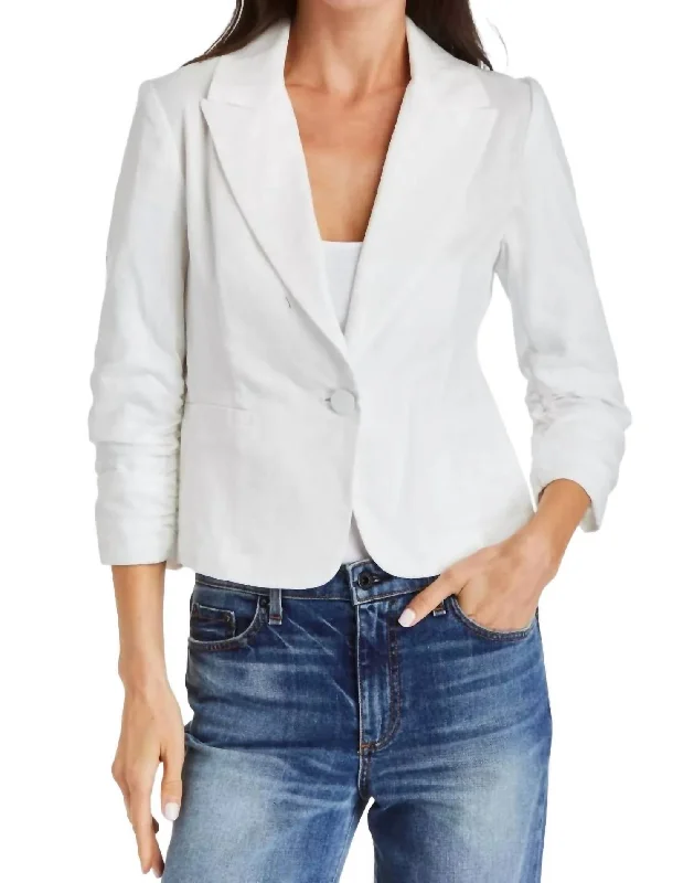 Suzie Jacket In Ivory Stylish Blazer Jacket