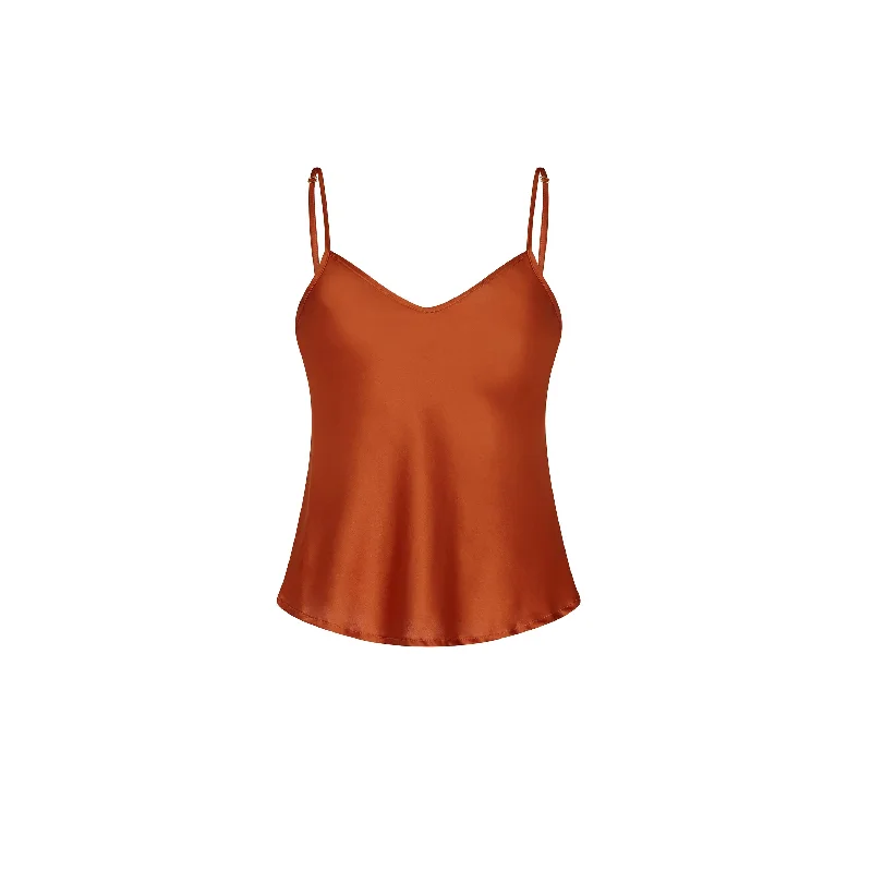 TANK TOP SILK & ELASTANE OCRE 421