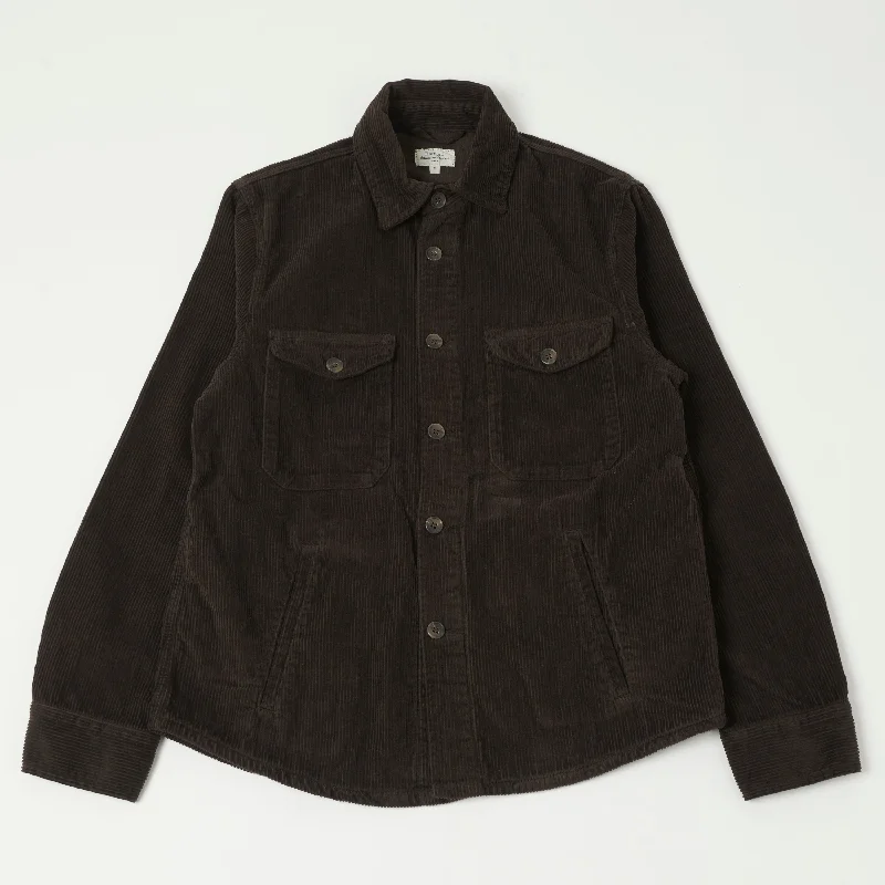 Hartford 'Joyce' Cord Work Shirt - Chocolate