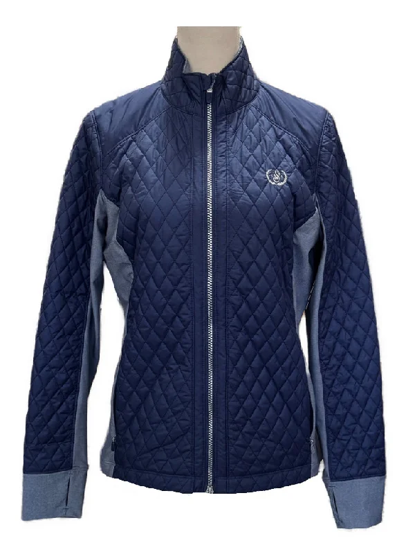 Zero Restriction Women's Navy Sydney Quilted Golf Jacket w/ Logo Size M MSP$235