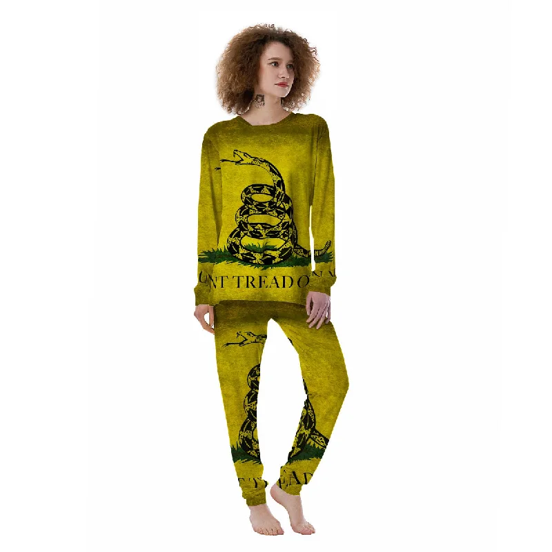 Cute pajama setsGadsden Flag Grunge Print Women's Pajamas Cute pajama sets