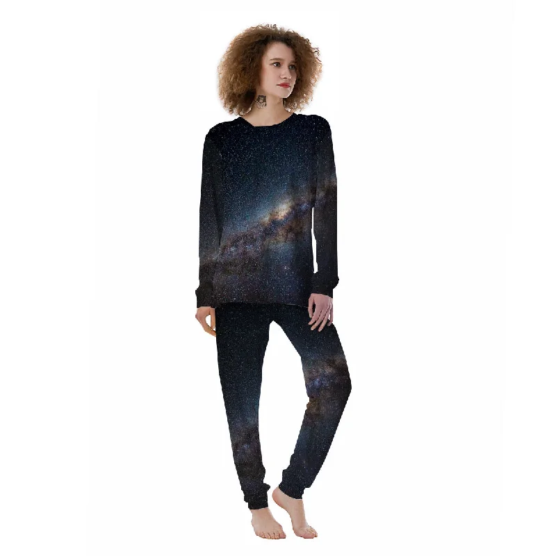 Hoodie pajama setsGalaxy Space Dark Milky Way Print Women's Pajamas Hoodie pajama sets