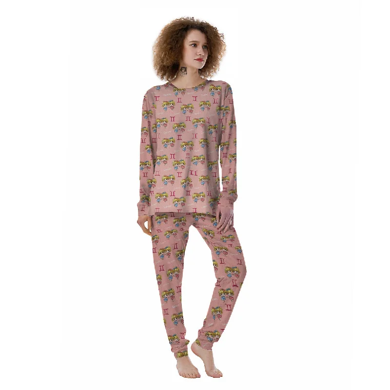 Spa pajama setsGemini Cute Cartoon Print Pattern Women's Pajamas Spa pajama sets