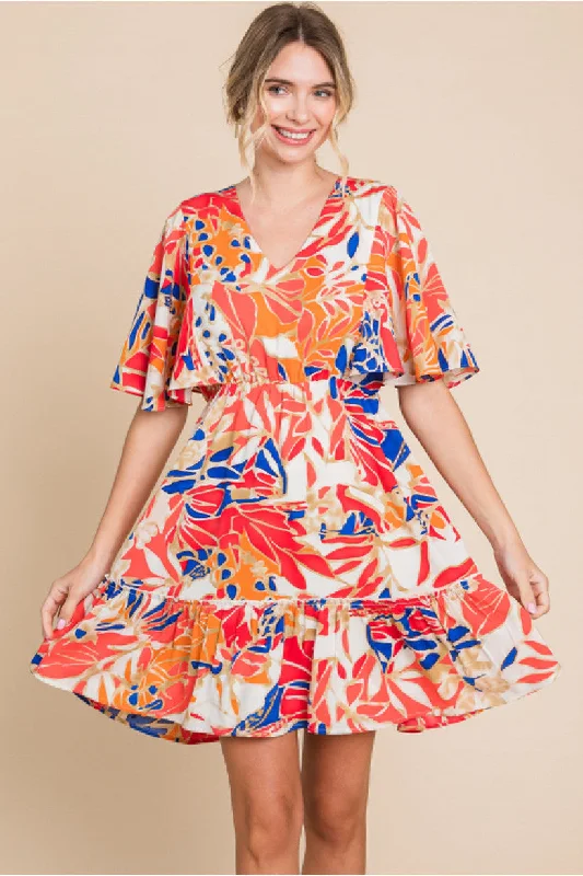 Summer floral dressesCoral Printed Dress Summer floral dresses