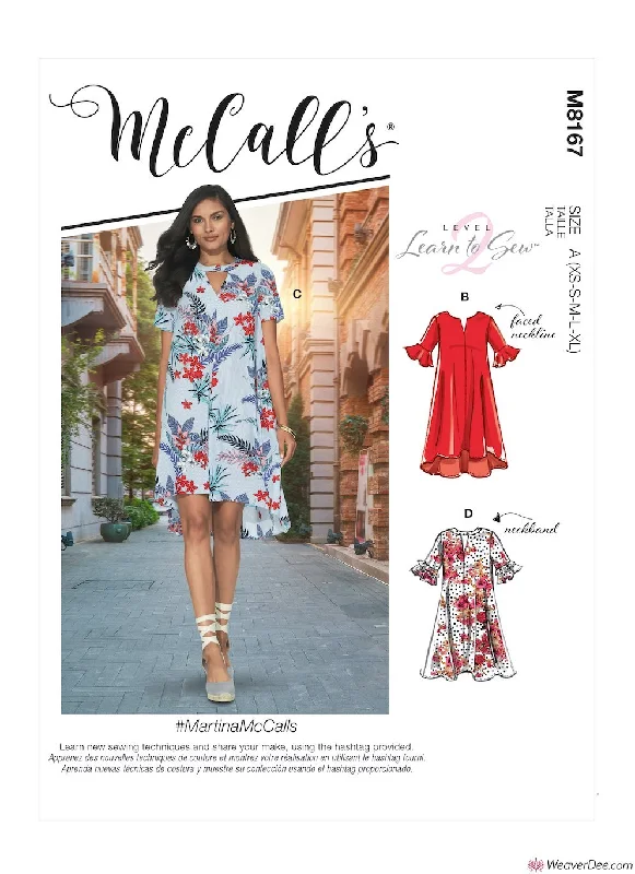 High-end floral dressesMcCall's Pattern M8167 Misses' Dresses #MartinaMcCalls High-end floral dresses