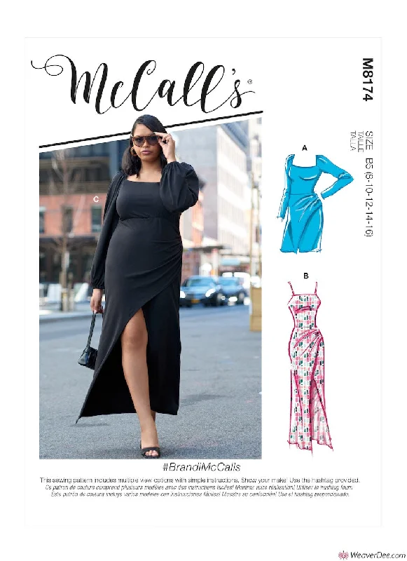 Plus size floral dressesMcCall's Pattern M8174 Misses' & Women's Dresses #BrandiMcCalls Plus size floral dresses