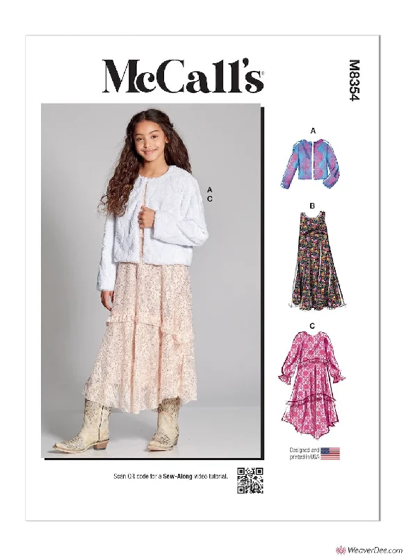 Petite floral dressesMcCall's Pattern M8354 Girls' Dress, Slip Dress & Jacket Petite floral dresses