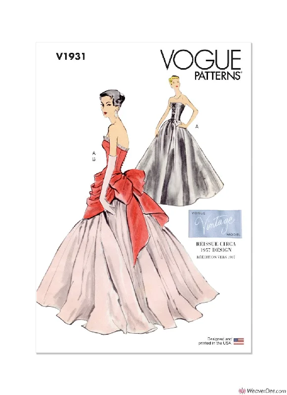 Best floral dresses for casual outingsVogue Pattern V1931 Vintage 1950s Misses' Dress & Overbodice with Pannier Best floral dresses for casual outings