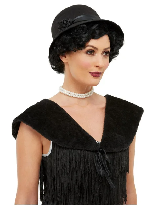 Silk unclassified dresses1920's Cloche Hat and Stole Black Silk unclassified dresses