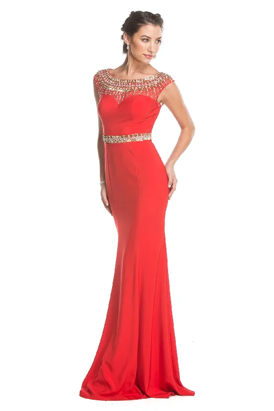 Open-back unclassified dressesAspeed Design -L1683 Embellished Sheath Dress Open-back unclassified dresses