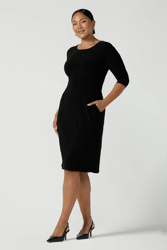 Sleeveless unclassified dressesAudrey Shift Dress in Black Sleeveless unclassified dresses