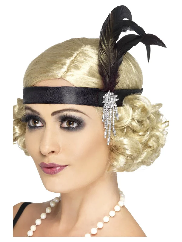 Dark color unclassified dressesCharleston Flapper Headband Black Dark color unclassified dresses