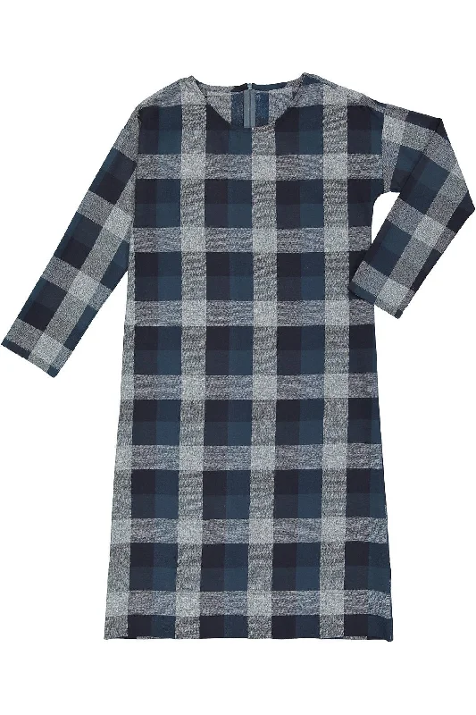 Casual chic unclassified dressesDALES - Blue/Navy Twill Check Cotton Casual chic unclassified dresses