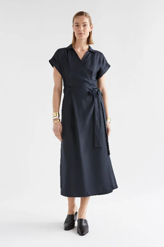 Fall unclassified dressesElk Minnen Wrap Dress - Space Blue Fall unclassified dresses