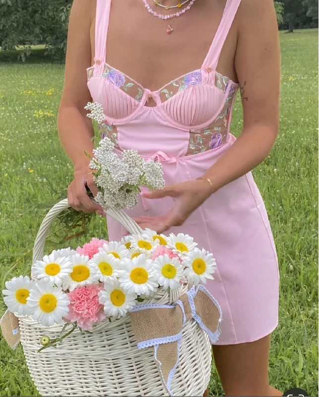 Cotton unclassified dressesFOR LOVE & LEMONS Pastel Watercolor Rose Dress Cotton unclassified dresses