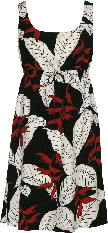 A-line unclassified dressesGinger Heliconia Jungle Women's Empire Tie Front Hawaiian Dress (Regular Fit) A-line unclassified dresses