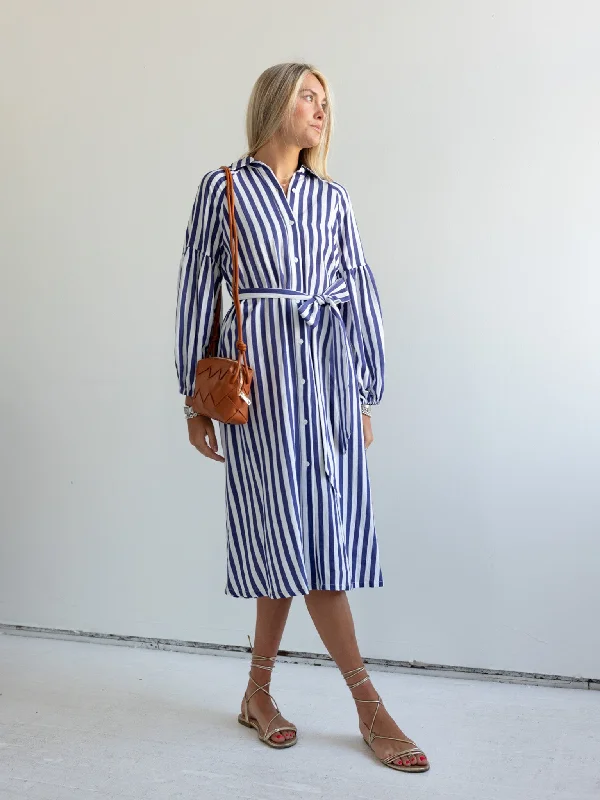 Short unclassified dressesIschia Navy Stripe Dress Short unclassified dresses