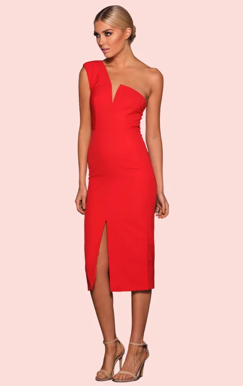 Popular unclassified dressesJanine One Shoulder Dress - Red Popular unclassified dresses