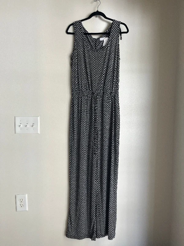 Sexy unclassified dressesJumpsuit By Calvin Klein O In Black White, Size: L Sexy unclassified dresses