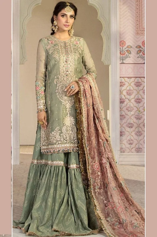 Wedding guest unclassified dressesMaria b Pistachio Green and Salmon pink (BD-2205) Wedding guest unclassified dresses