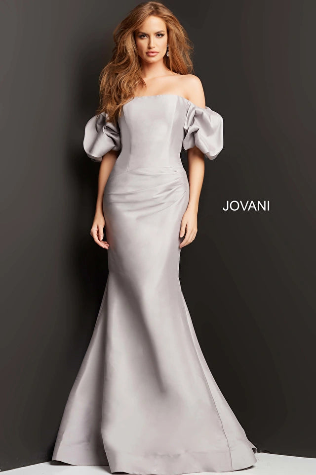 Budget-friendly unclassified dressesOff The Shoulder Straight Neck Gown By Jovani -08361 Budget-friendly unclassified dresses