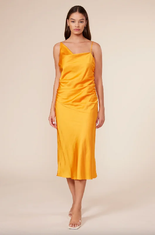 Minimalist unclassified dressesORANGE SATIN DRESS Minimalist unclassified dresses