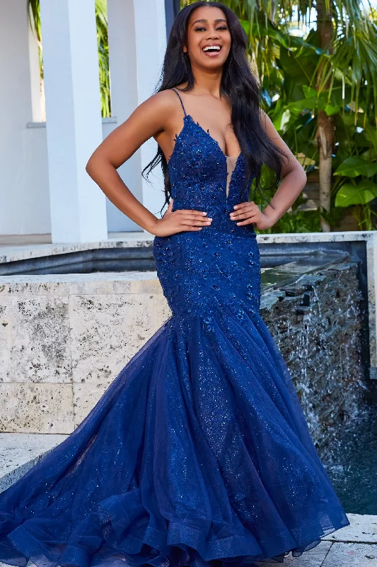 Bodycon unclassified dressesPlunging Neckline Mermaid Prom Dress By Jovani -JVN07398 Bodycon unclassified dresses