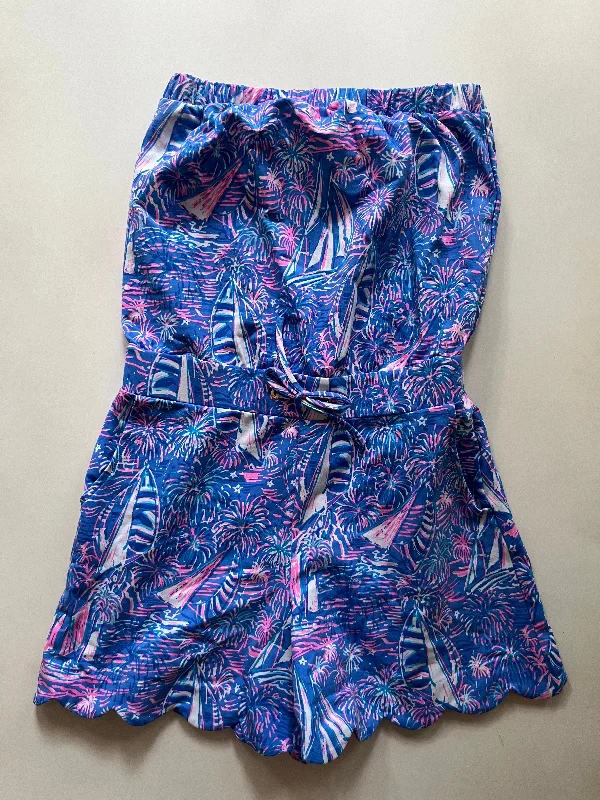 Ruffled unclassified dressesRomper By Lilly Pulitzer In Blue, Size: Xs Ruffled unclassified dresses