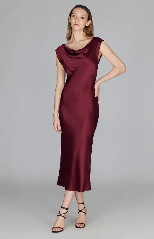 Engagement unclassified dressesSatin Drape Front & Back Bias Dress Engagement unclassified dresses