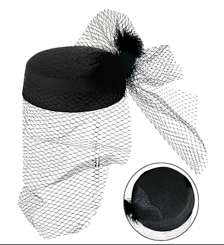 Stylish unclassified dresses1920's Tina Hat with Veil and Feather Stylish unclassified dresses