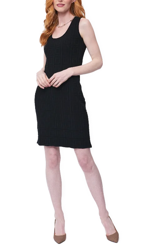 Bodycon unclassified dressesVera Square-Detail Knit Sheath Dress; Black Bodycon unclassified dresses