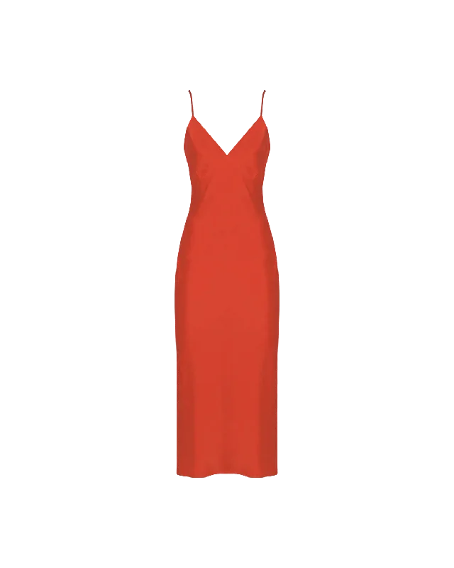 One-shoulder unclassified dressesWEIRDLY SLIP VERMILLION One-shoulder unclassified dresses