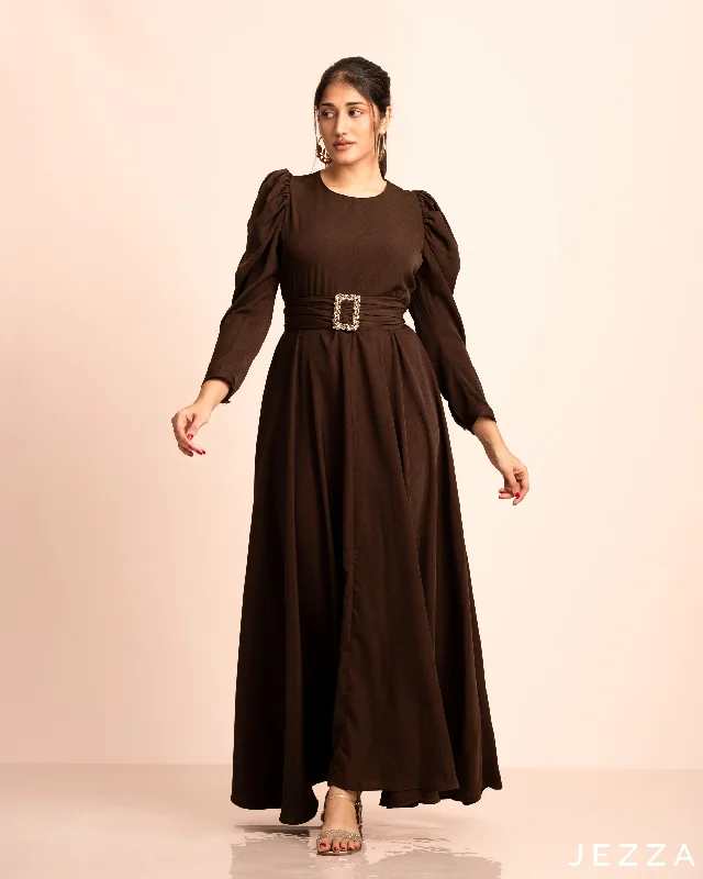 Designer unclassified dressesPoly Cotton Dress With A Decorative Belt 58021 Designer unclassified dresses