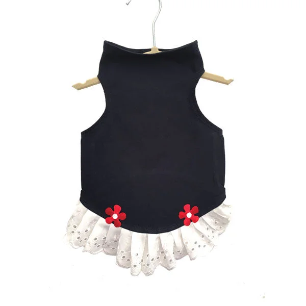 Date night unclassified dresses430 Daisy & Lucy Navy Jersey Top with Eyelet Trim and Flower Detail Date night unclassified dresses