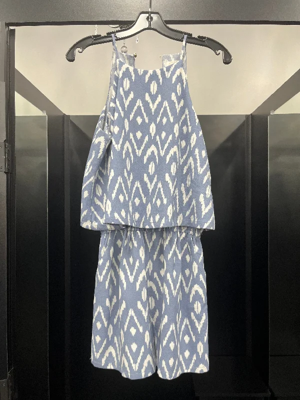 Striped unclassified dressesBlue White Romper Mudpie, Size S Striped unclassified dresses