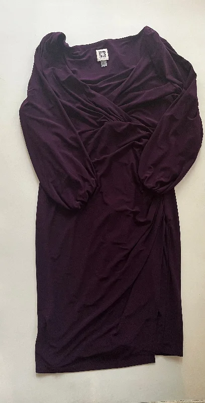 Velvet unclassified dressesPurple Dress Work Anne Klein O, Size M Velvet unclassified dresses