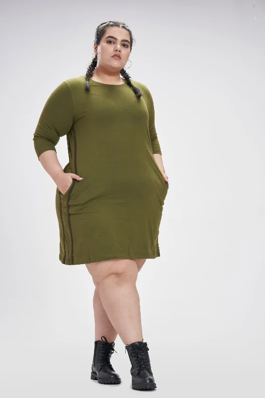 Summer unclassified dressesStriped Pockety Dress: Olive Summer unclassified dresses